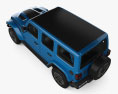 Jeep Wrangler Unlimited Rubicon X 4xe 2024 3D模型 顶视图