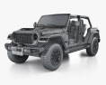 Jeep Wrangler Unlimited Rubicon 392 2024 Modello 3D wire render