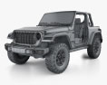 Jeep Wrangler Willys 2024 3D-Modell wire render