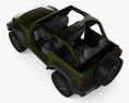 Jeep Wrangler Willys 2024 3D模型 顶视图
