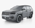 Jeep Commander Overland 2022 3D-Modell wire render