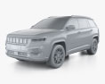 Jeep Commander Overland 2022 3d model clay render