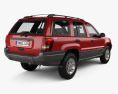 Jeep Grand Cherokee 带内饰 和发动机 1998 3D模型 后视图