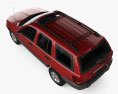 Jeep Grand Cherokee 인테리어 가 있는 와 엔진이 1998 3D 모델  top view