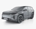 Jeep Wagoneer S US-spec 2024 3D-Modell wire render
