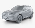 Jetour X70 2022 3d model clay render