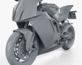 KTM 1190 RC8 R 2012 Modelo 3D clay render