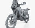 KTM 450 Rally 2014 3Dモデル clay render