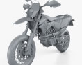 KTM 690 SMC R 2017 3D-Modell clay render