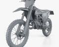 KTM 150 SX 2020 3d model clay render