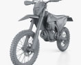 KTM 450 EXC-F 2020 3D-Modell clay render