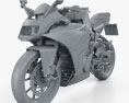 KTM RC 125 2020 3d model clay render