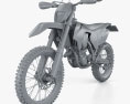 KTM EXC 450 2016 3D模型 clay render
