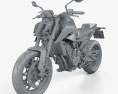 KTM 890 Duke R 2020 3D模型 clay render