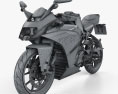 KTM RC 200 2014 3Dモデル wire render
