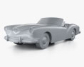 Kaiser Darrin Sport Convertible 1957 3Dモデル clay render