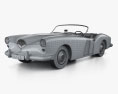 Kaiser Darrin Sport Convertible with HQ interior and engine 1957 3d model wire render