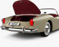 Kaiser Darrin Sport Convertible com interior e motor 1957 Modelo 3d