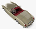 Kaiser Darrin Sport Convertible mit Innenraum und Motor 1957 3D-Modell Draufsicht