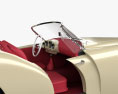 Kaiser Darrin Sport Convertible с детальным интерьером и двигателем 1957 3D модель