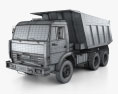 Kamaz 1977 Dump Truck 1977 3d model wire render