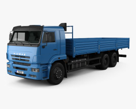 3D model of Kamaz 65117 Flatbed Truck 2016