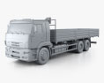 Kamaz 65117 Flatbed Truck 2016 3d model clay render