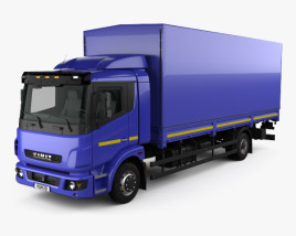 3D model of KamAZ 5308 A4 Box Truck 2017