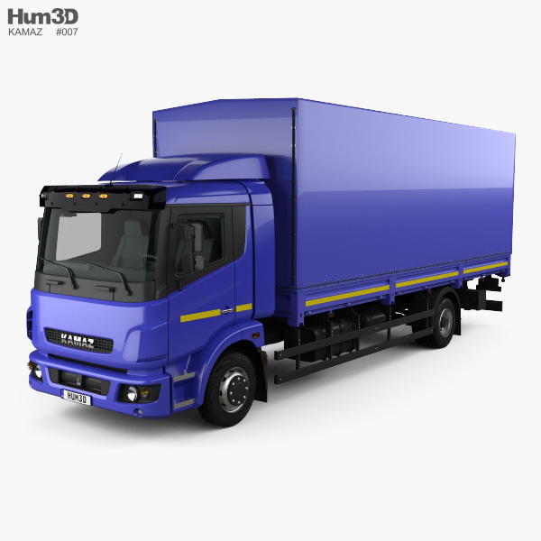 KamAZ 5308 A4 箱型トラック 2013 3Dモデル
