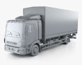 KamAZ 5308 A4 Box Truck 2017 3d model clay render