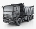 KamAZ 6580 K5 Dump Truck 2018 3d model wire render