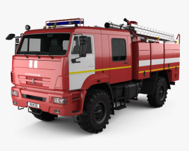 KamAZ 43502 Пожежна машина 2021 3D модель