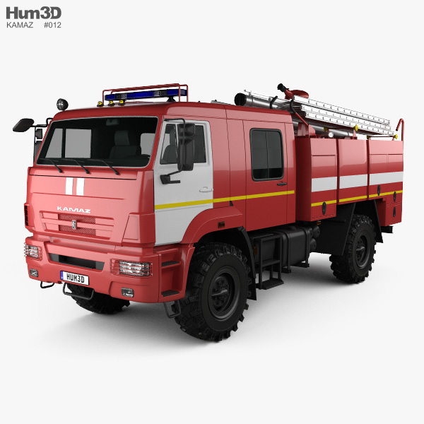 KamAZ 43502 消防車 2021 3Dモデル