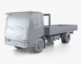KamAZ Kompas 9 Flatbed Truck 2024 Modello 3D clay render