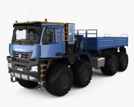 KamAZ 6355 Arctica Truck com interior 2019 Modelo 3d