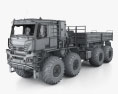 KamAZ 6355 Arctica Truck з детальним інтер'єром 2019 3D модель wire render