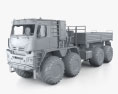 KamAZ 6355 Arctica Truck con interni 2019 Modello 3D clay render