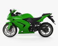 Kawasaki Ninja 250R 2011 3D模型 侧视图