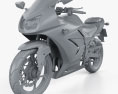 Kawasaki Ninja 250R 2011 Modello 3D clay render