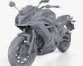 Kawasaki Ninja 650R (ER-6f) 2014 3d model clay render