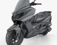 Kawasaki J300 2014 3D-Modell wire render