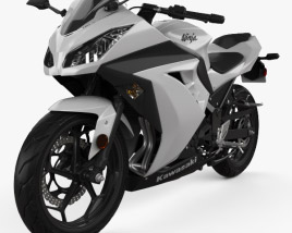 3D model of Kawasaki Ninja 300 2014