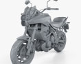 Kawasaki Versys 2014 3d model clay render
