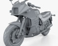 Kawasaki GPZ900R Ninja 1984 3D-Modell clay render