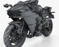 Kawasaki Ninja H2 2015 3d model wire render