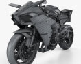 Kawasaki Ninja H2 R 2015 3Dモデル wire render