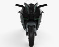 Kawasaki Ninja H2 R 2015 Modèle 3d vue frontale