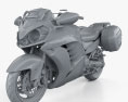 Kawasaki Concours 14 2015 3D 모델  clay render