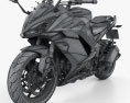Kawasaki Z1000SX 2017 3d model wire render