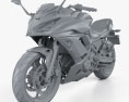 Kawasaki Ninja 650 2017 3Dモデル clay render